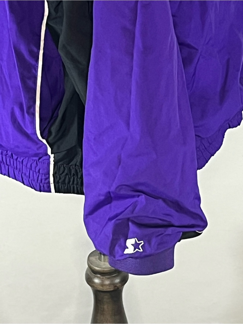 Starter Kansas State Wildcats Mens Vintage Windbreaker Pullover w/Side Zip M - Picture 4 of 11